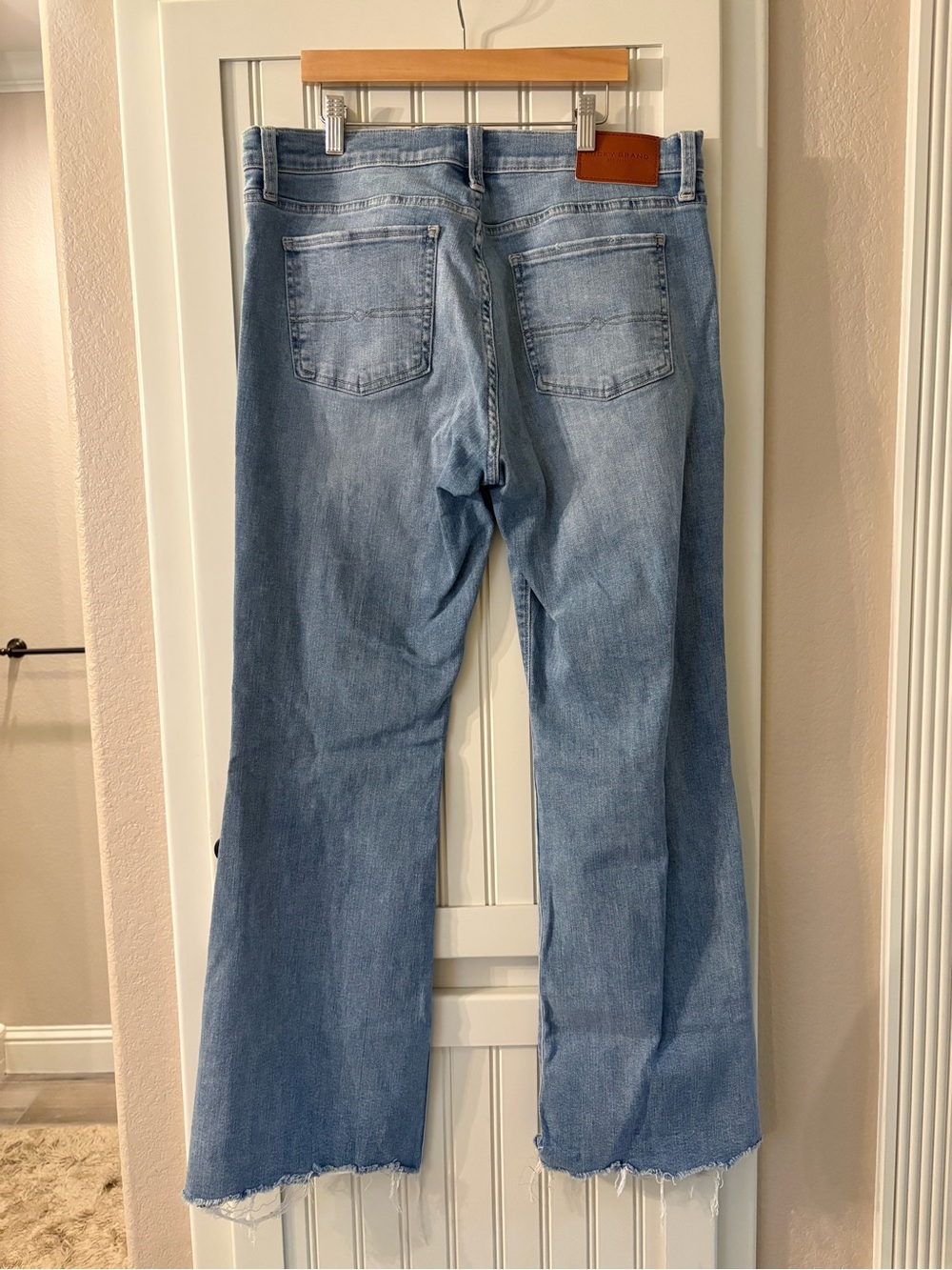 Lucky Brand Light Blue Distressed Flare Jeans - Picture 2 of 3